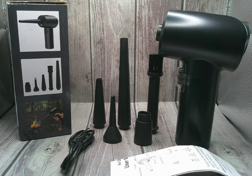 Air duster with attachments - with,